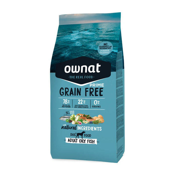 Ownat Grain Free Prime Oily Fish Cão Adulto - Peixe Azul