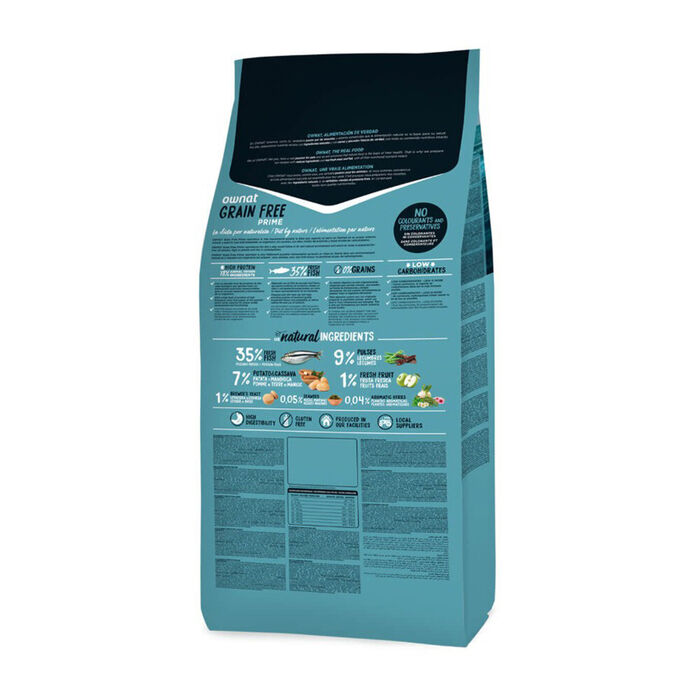 Ownat Grain Free Prime Oily Fish Cão Adulto - Peixe Azul