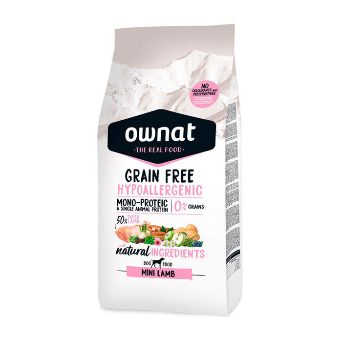 Ownat Grain Gree Hypoallergenic Cão Mini Adulto - Borrego
