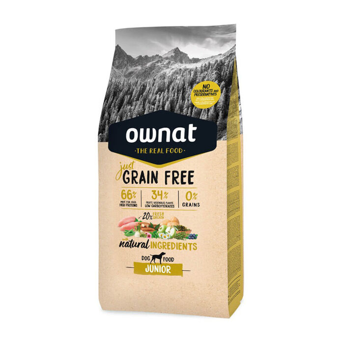 Ownat Just Grain Free Cão Junior - Frango