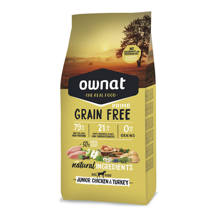 Ownat Grain Free Prime Cão Júnior - Frango e Peru