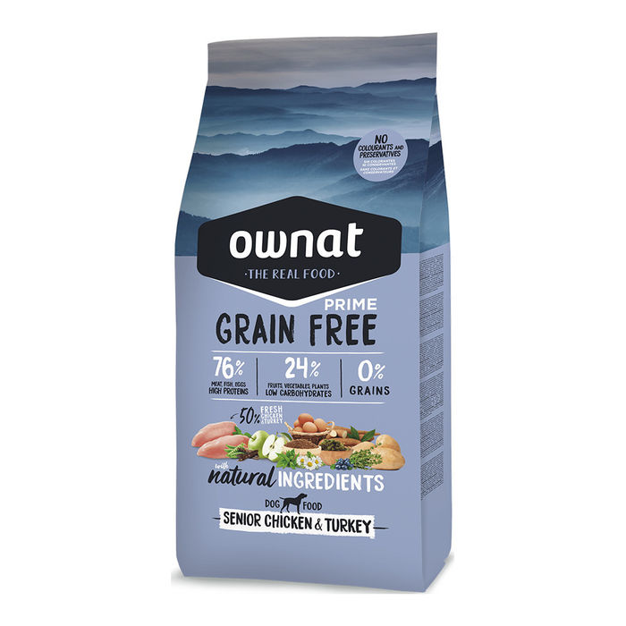 Ownat Grain Free Prime Cão Sénior - Frango e Peru