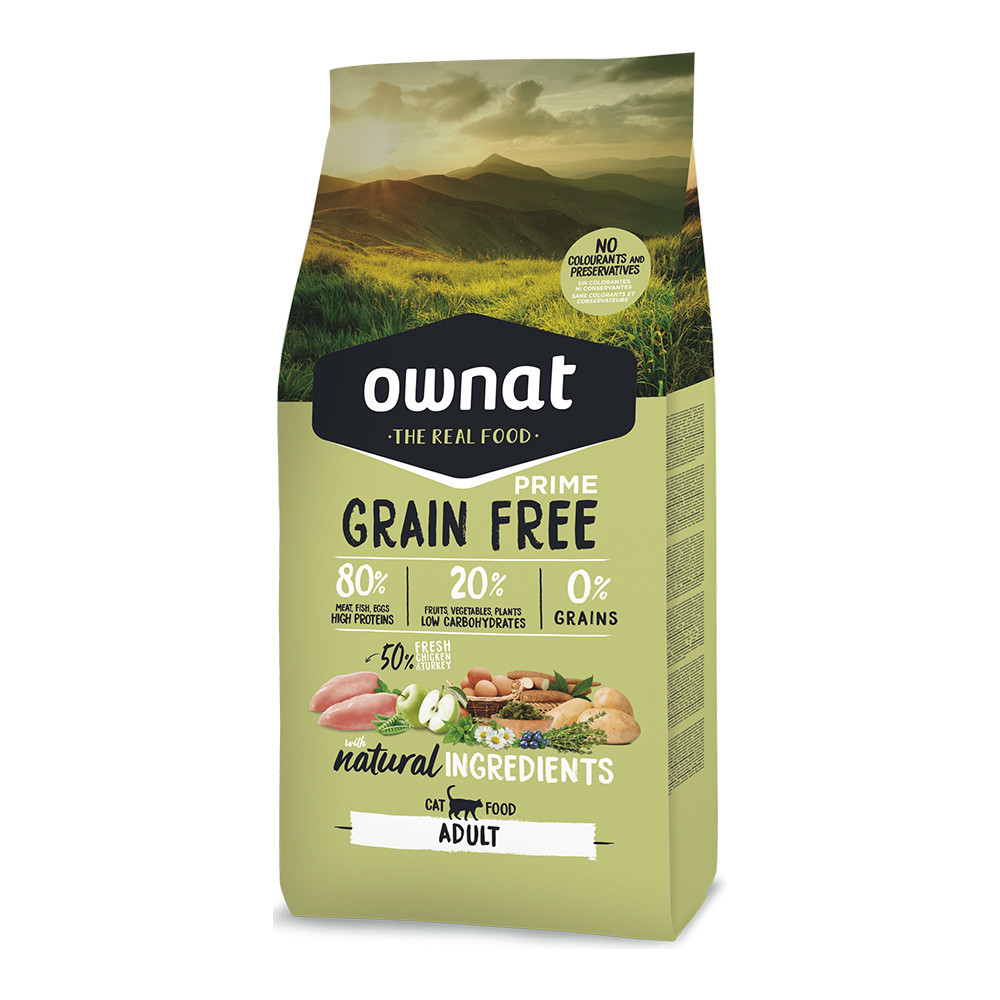 Ownat Grain Free Prime Gato Adulto - Frango e Peru 0
