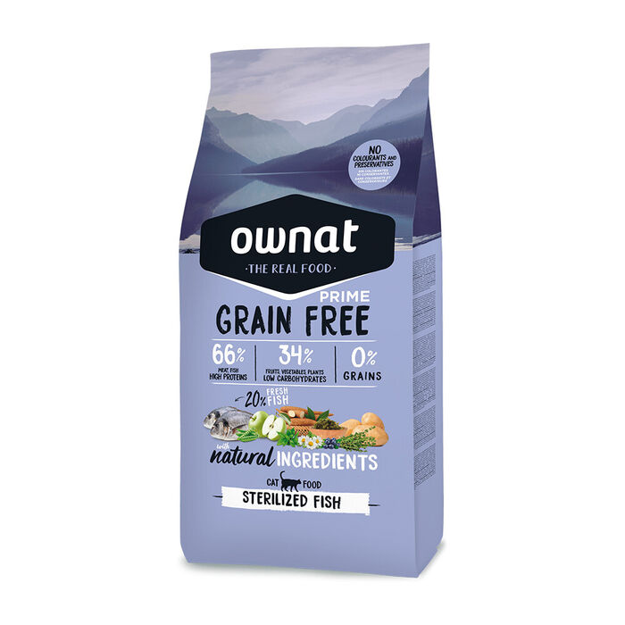 Ownat Grain Free Prime Gato Esterilizado Fish