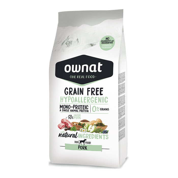 Ownat Grain Gree Hypoallergenic Cão - Porco