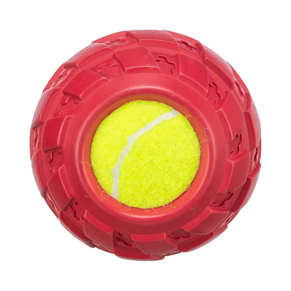 Pneu em Borracha Natural com Bola de Tenis - Trixie