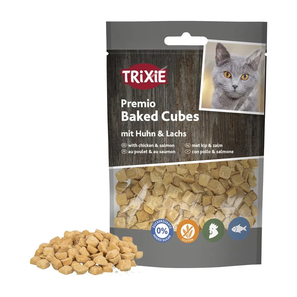 Premio - Baked Cubes com Peito de Frango e Salmão para Gatos - Trixie