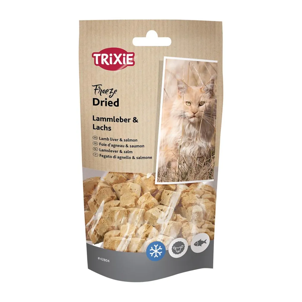Premio - Cubos de Fígado de Cordeiro e Salmão Liofilizados para Gatos - Trixie