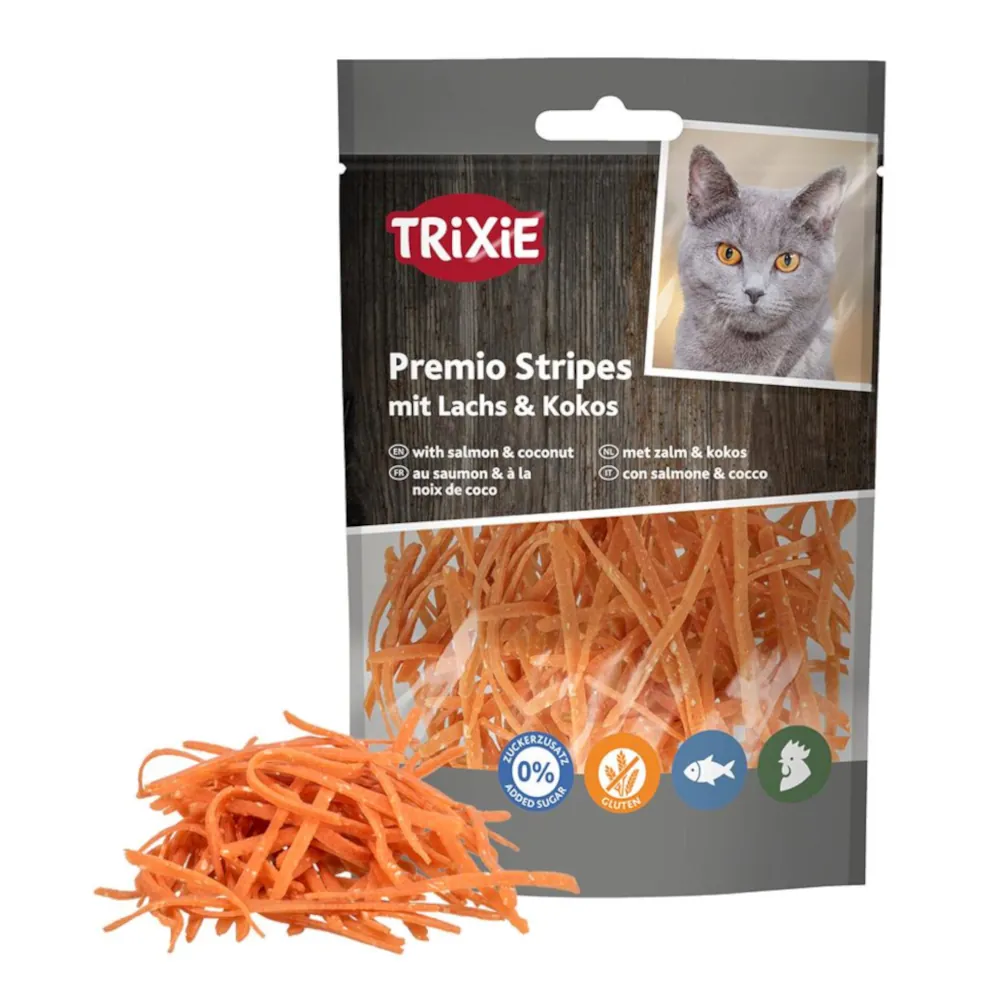 Premio - Tiras com Salmão e Côco para Gatos - Trixie