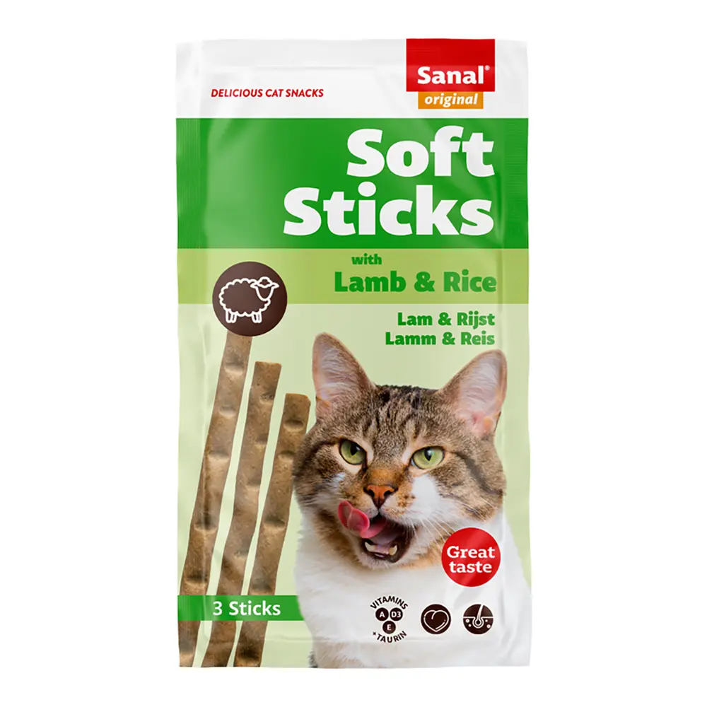 Sanal Cat - Soft Sticks Lamb & Rice