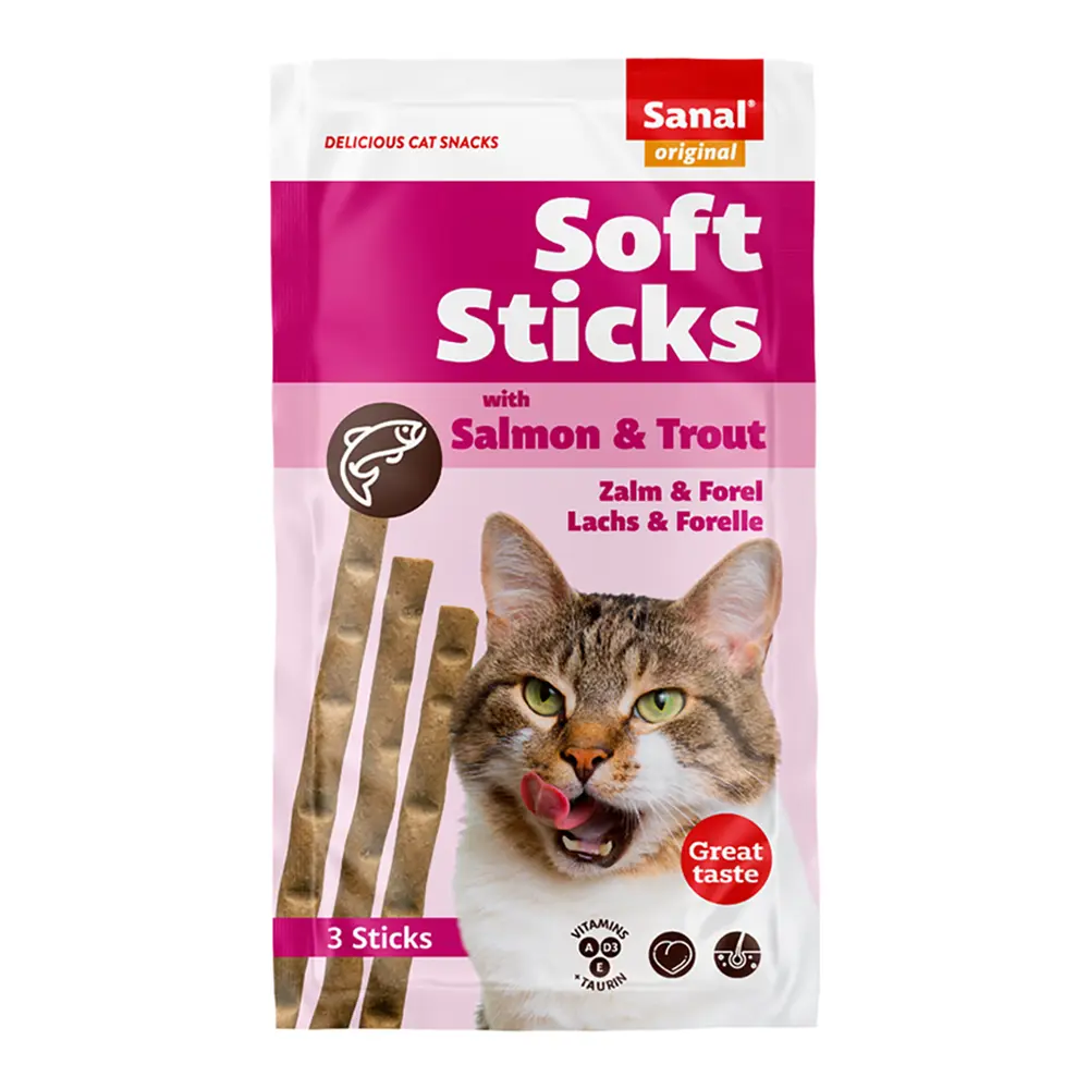 Sanal Cat - Soft Sticks Salmon & Trout