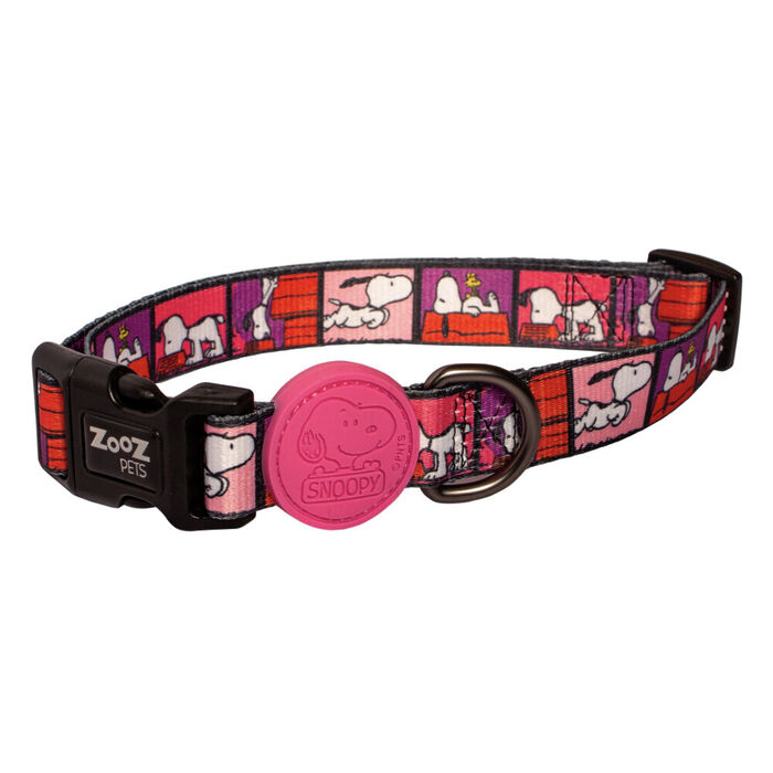 Coleira Snoopy Film Color Pink