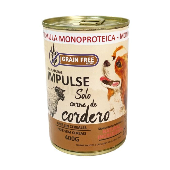 The Natural Impulse Grain Free Cão Adulto - Patê Cordeiro