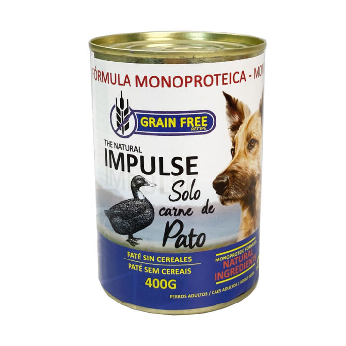 The Natural Impulse Grain Free Cão Adulto - Patê Pato
