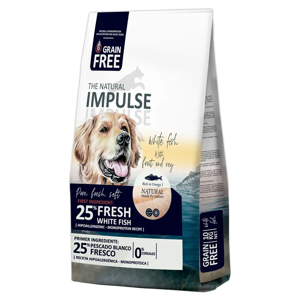 The Natural Impulse Grain Free Cão Adulto - Peixe Branco