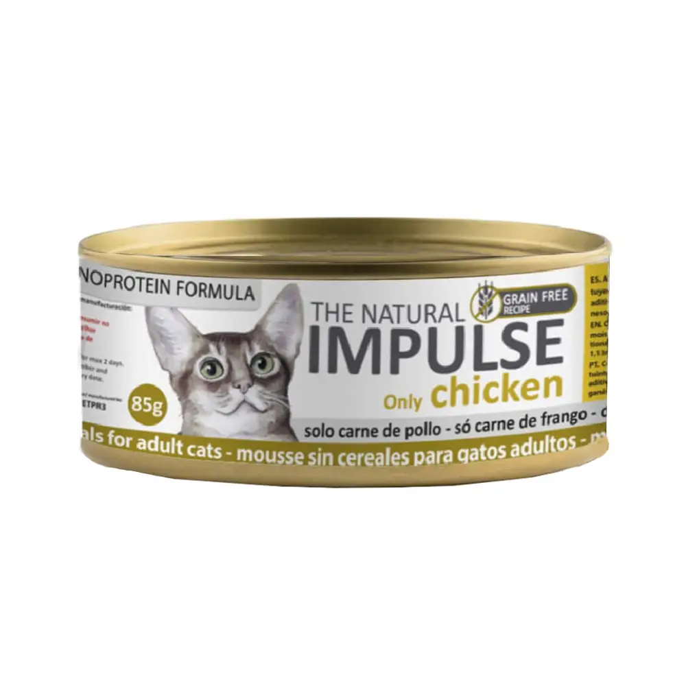 The Natural Impulse Grain Free Gato Adulto - Mousse Frango