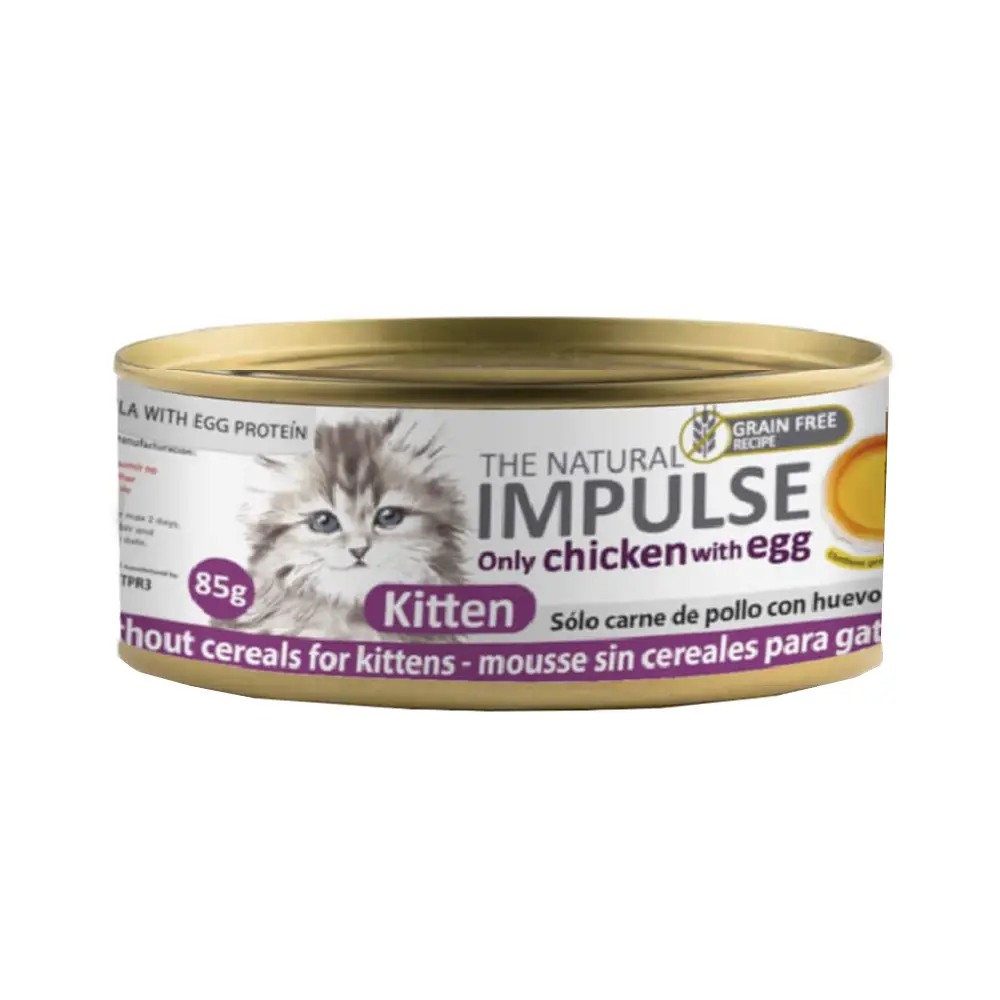 The Natural Impulse Grain Free Kitten - Mousse Frango e Ovos