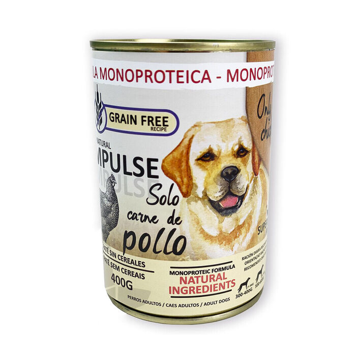 The Natural Impulse Grain Free Cão Adulto - Patê Frango
