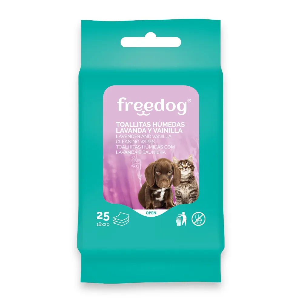 Toalhitas Húmidas Lavanda e Baunilha - Freedog