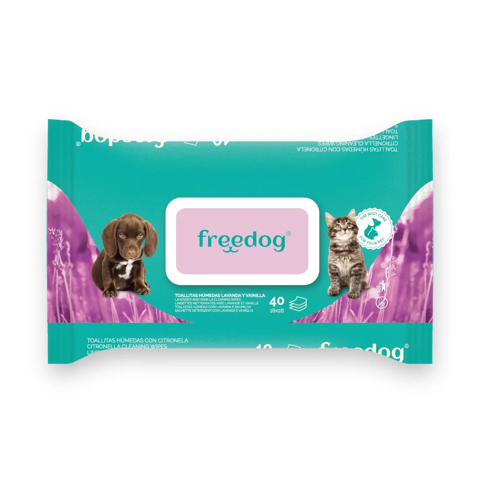 Toalhitas Húmidas Lavanda e Baunilha - Freedog