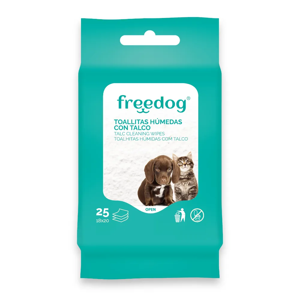 Toalhitas Húmidas Talco - Freedog
