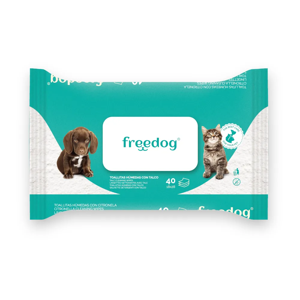 Toalhitas Húmidas Talco - Freedog