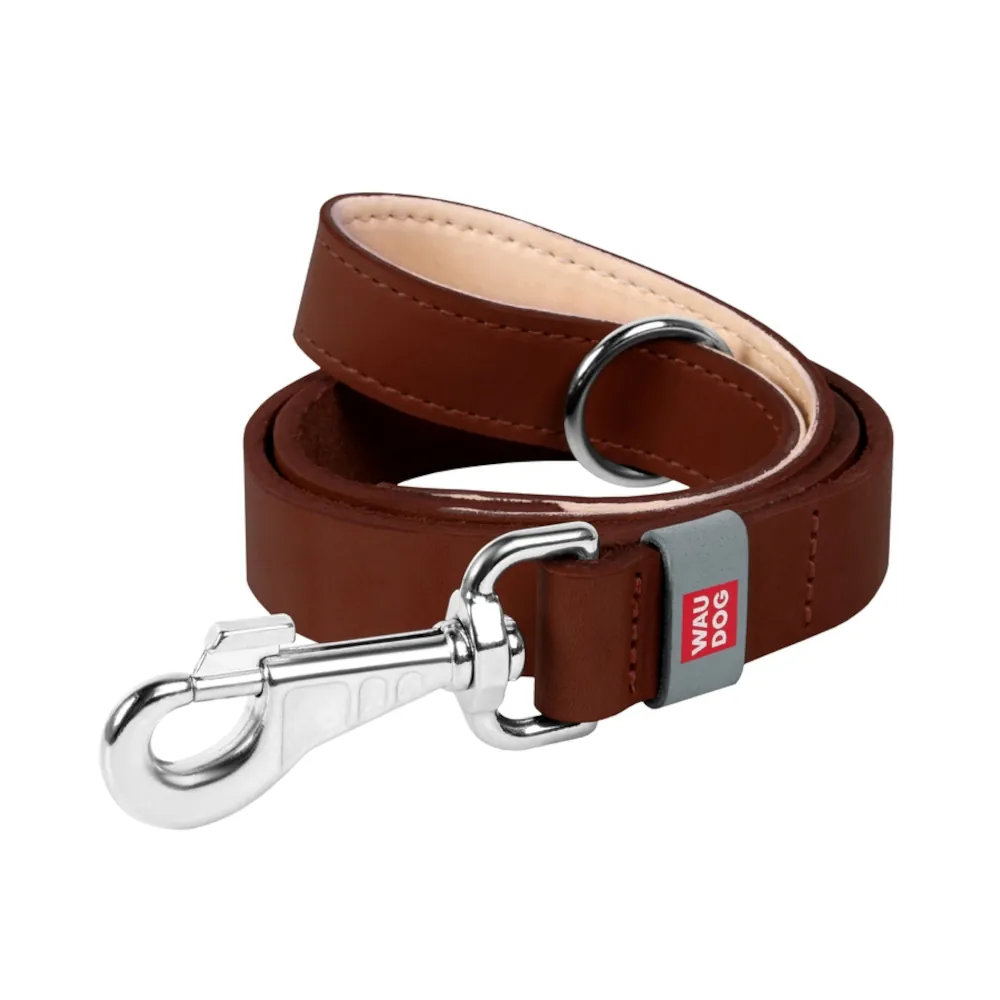 Trela Classic em Couro para Cães - Waudog