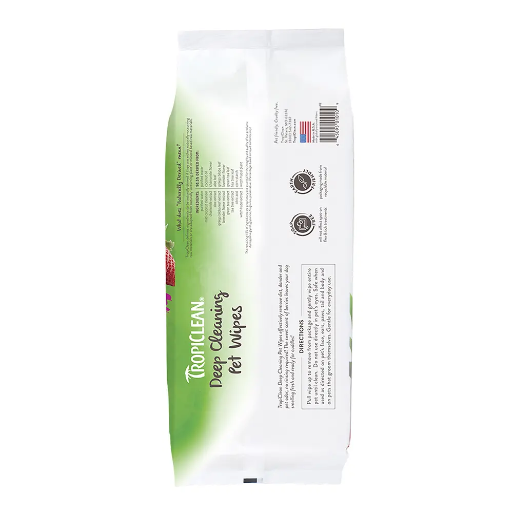 Tropiclean Deep Cleaning Pet Wipes