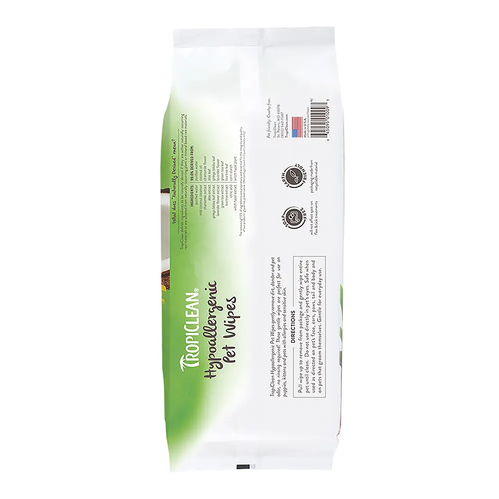 Tropiclean Hypoallergenic Pet Wipes