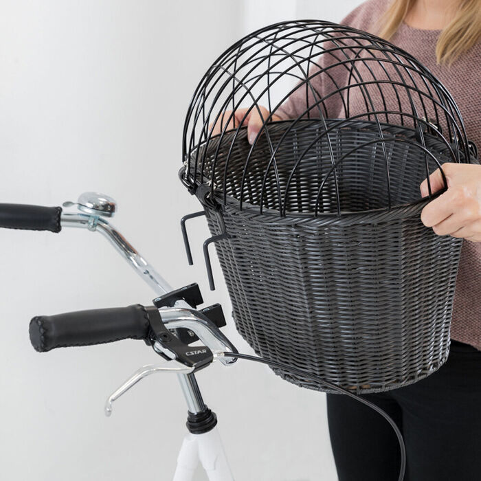 Cesto com Tampa em Arame para Bicicleta - Trixie