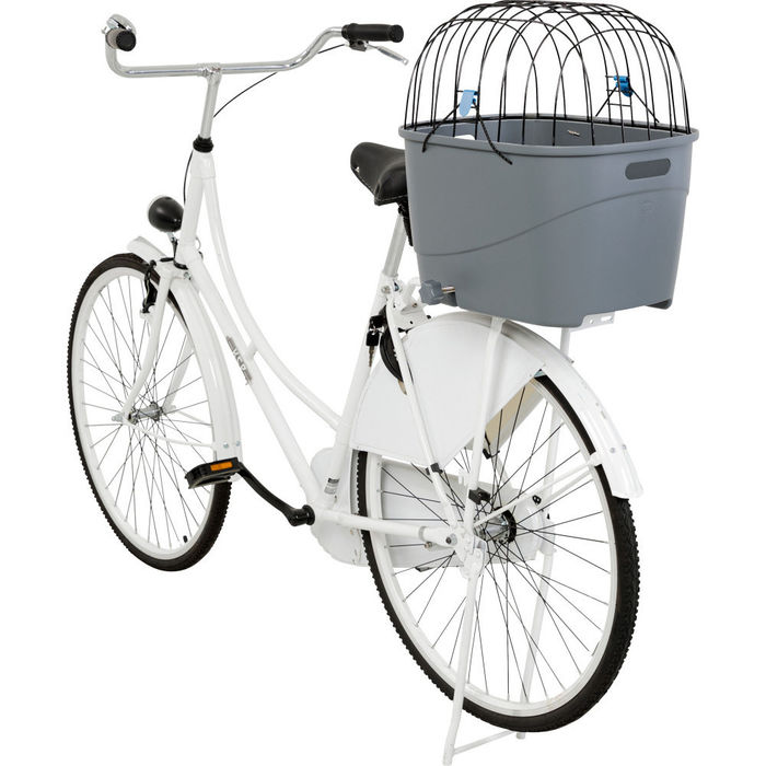 Cesto Plástico com Tampa em Arame para Bicicleta - Trixie
