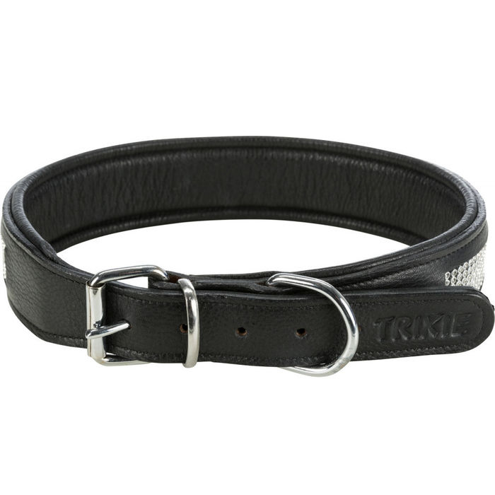 Coleira Active Comfort Extra Larga em Pele com Brilhantes - Trixie