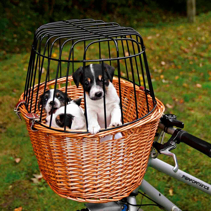 Cesto com Tampa em Arame para Bicicleta - Trixie