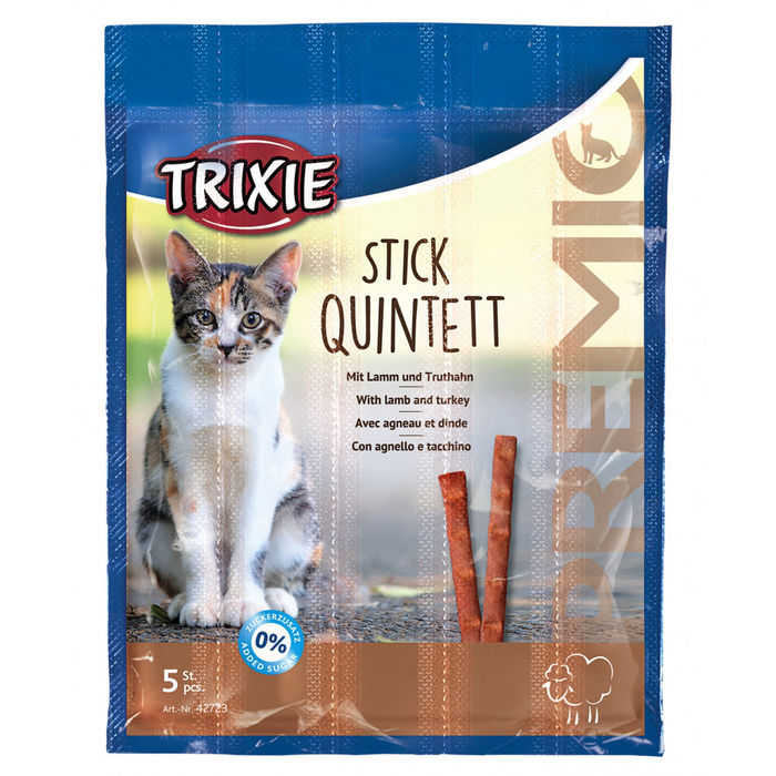 Premio - Stick Quintett com Cordeiro e Perú para Gatos - Trixie