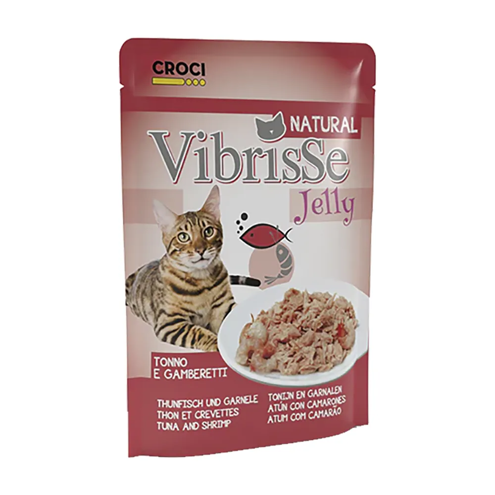 Vibrisse Jelly - Atum e Camarões para Gatos