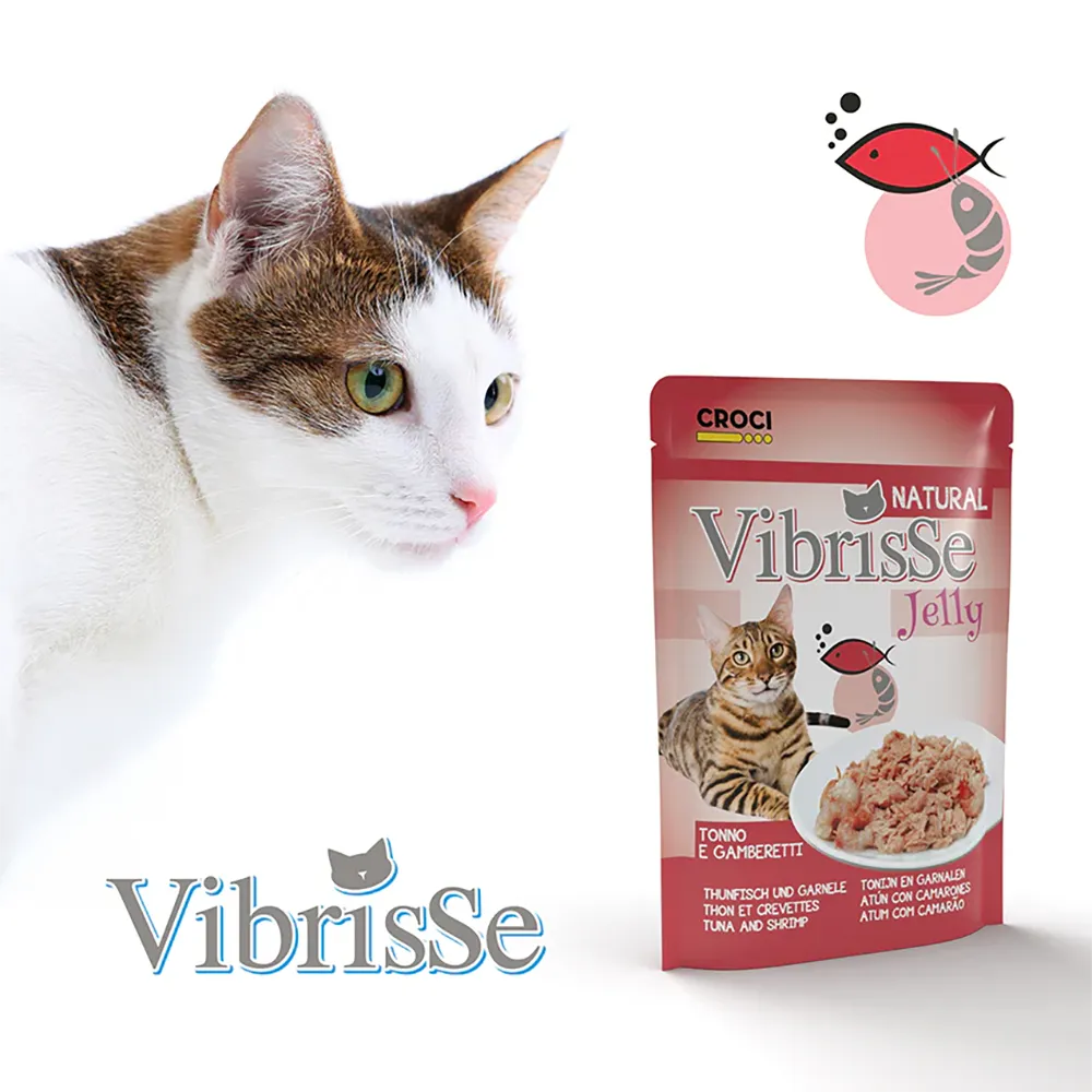Vibrisse Jelly - Atum e Camarões para Gatos