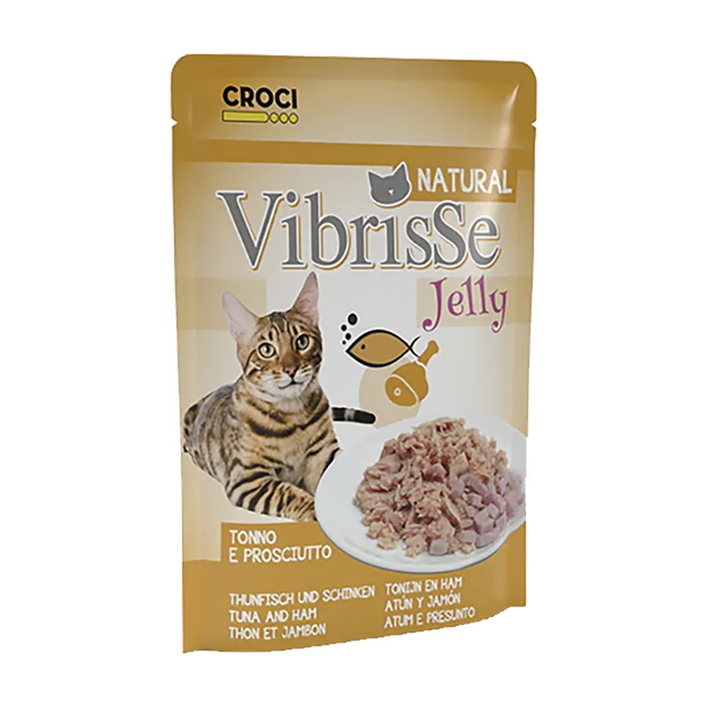 Vibrisse Jelly - Atum e Fiambre de Frango para Gatos