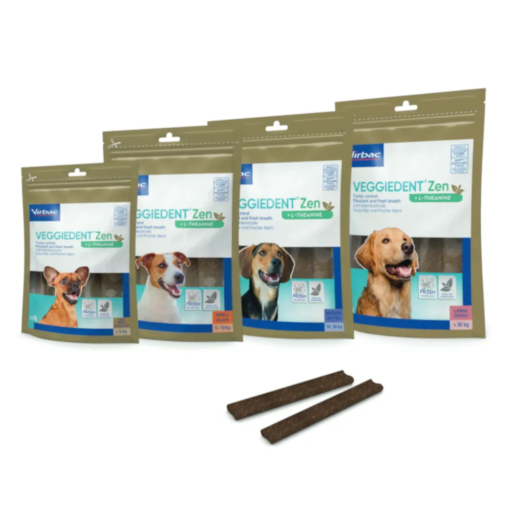 Virbac Veggiedent Zen - Snacks Dentários para Cães