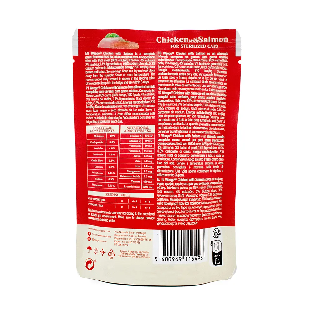 Weego Wet Cat Food Salmon for Sterilized Cats
