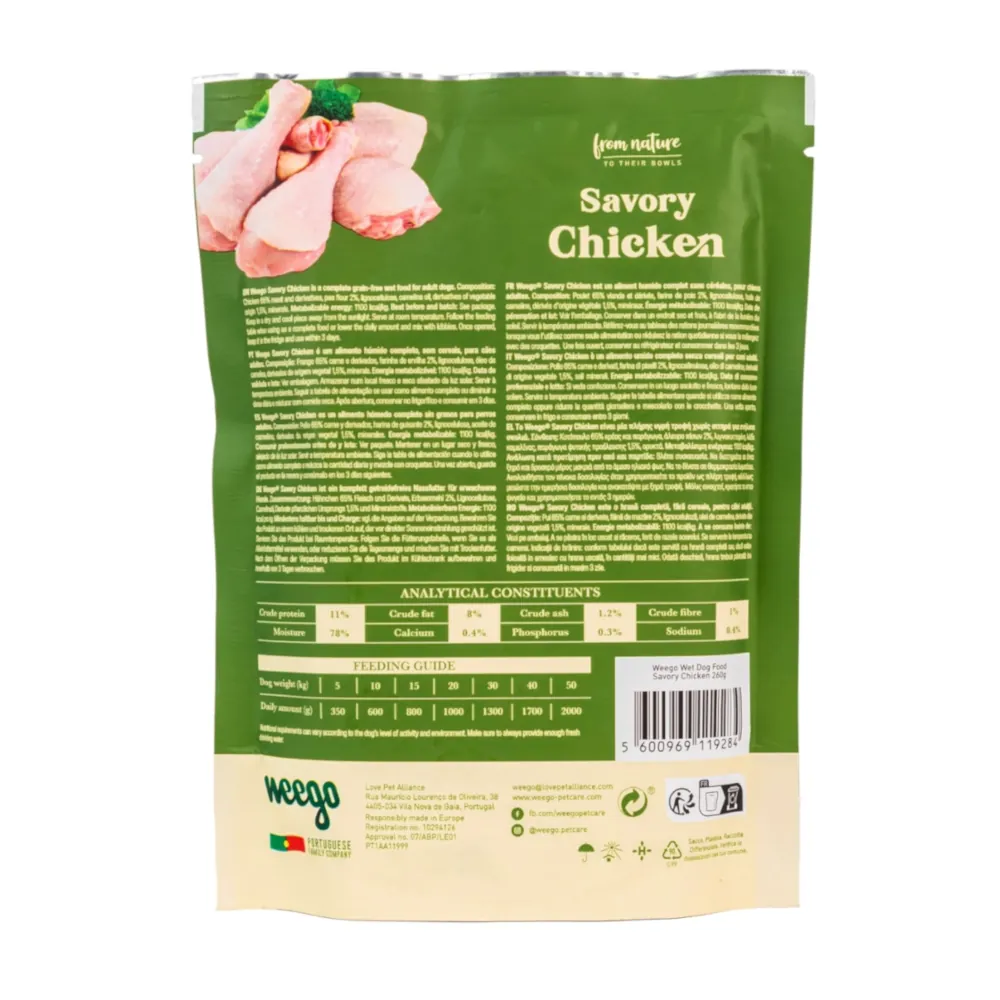 Weego Wet Dog Food Savory Chicken