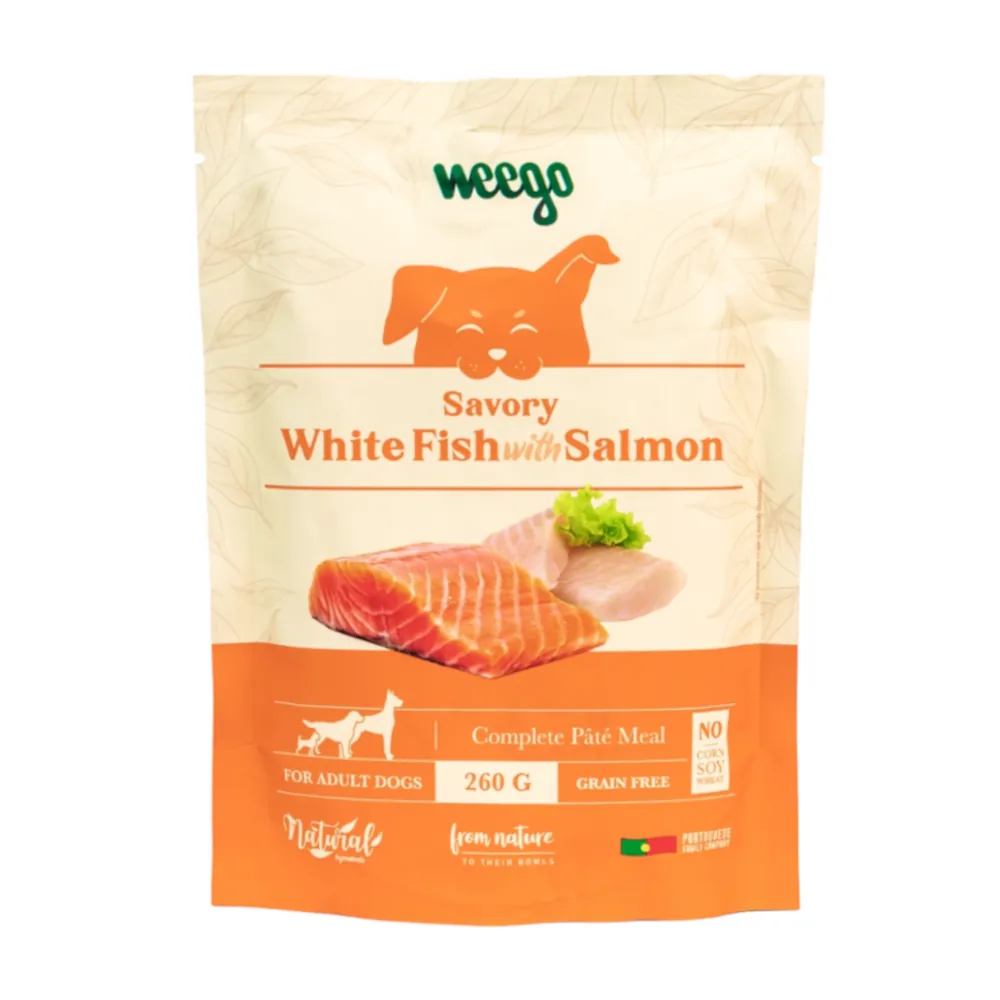 Weego Wet Dog Food Savory White Fish with Salmon