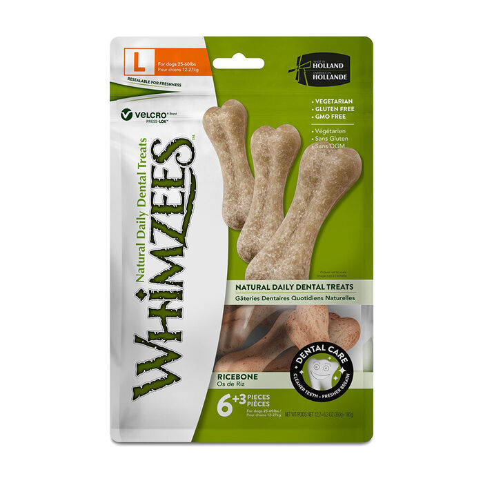 Whimzees Dental Rice Bone - Snack Dentário