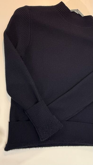 CAMISOLA PÊLO POR DENTRO CANELADA - AZUL MARINHO