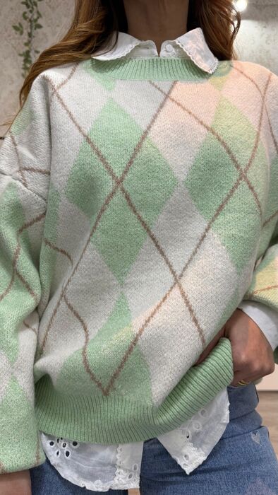 CAMISOLA ARGYL VERDE