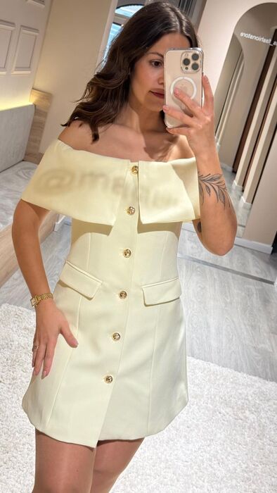 VESTIDO ESTRUTURADO - AMARELO