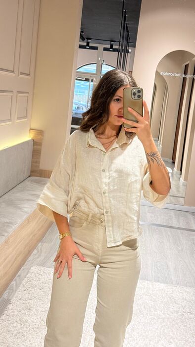 CAMISA DE LINHO - BEGE
