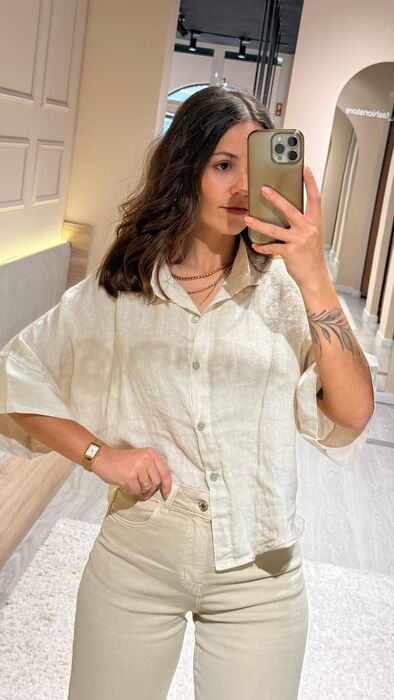 CAMISA DE LINHO - BEGE