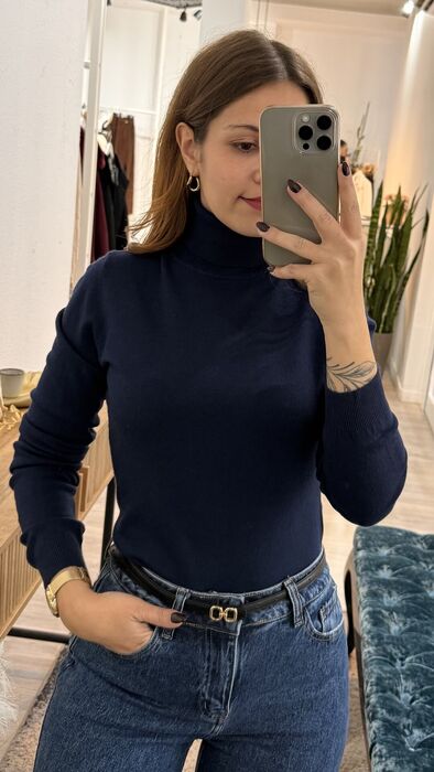 MALHA GOLA ALTA SOFT CLASSIC - AZUL MARINHO