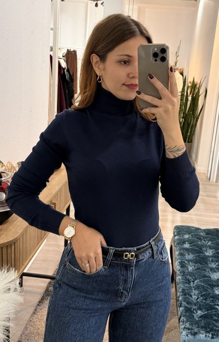 MALHA GOLA ALTA SOFT CLASSIC - AZUL MARINHO