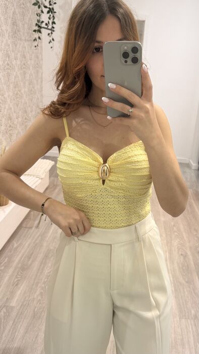 BODY MARIANA - AMARELO MANTEIGA